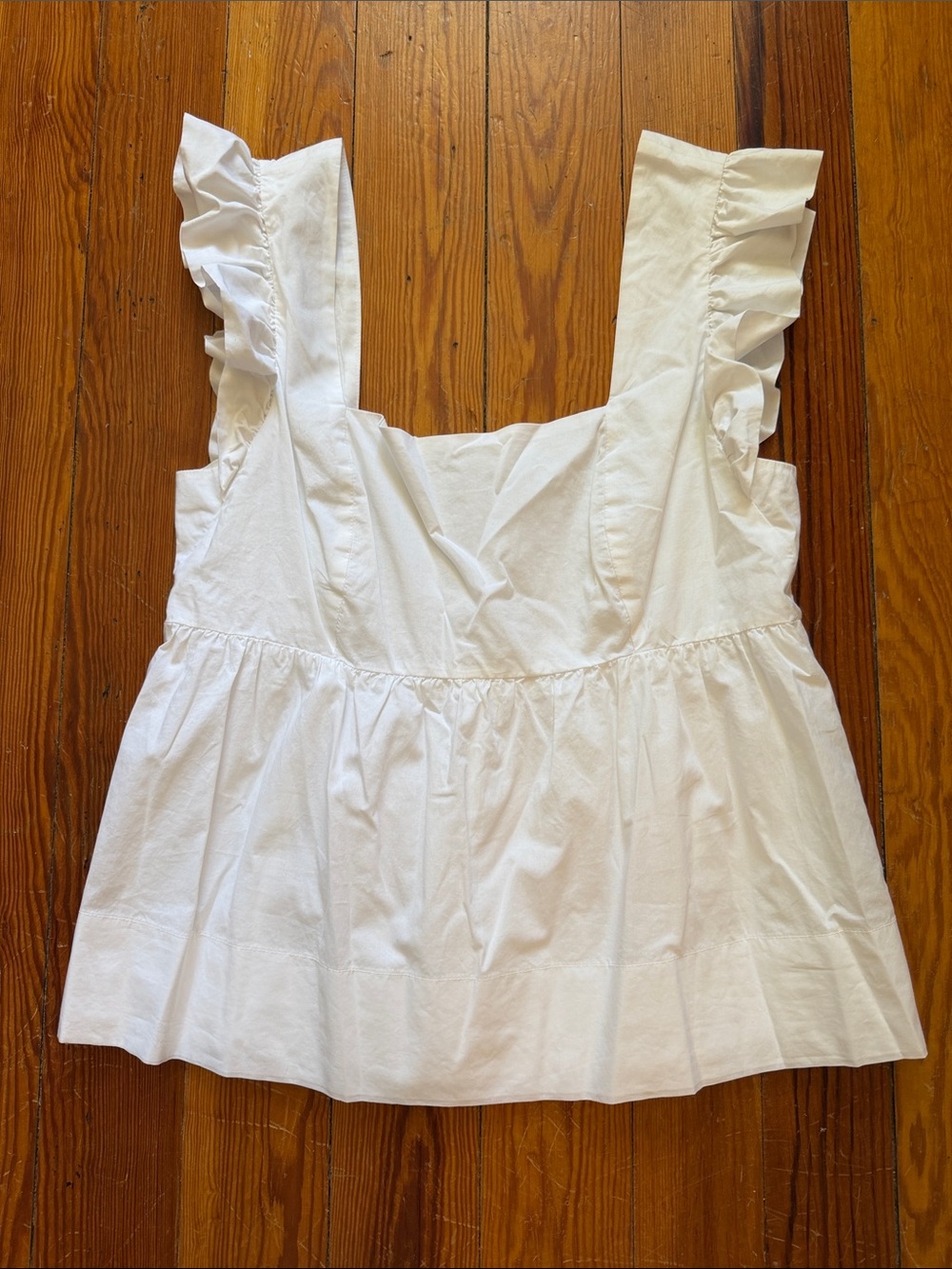 Lilly Pulitzer Tiana Babydoll Square Neck Ruffle Top sz 8